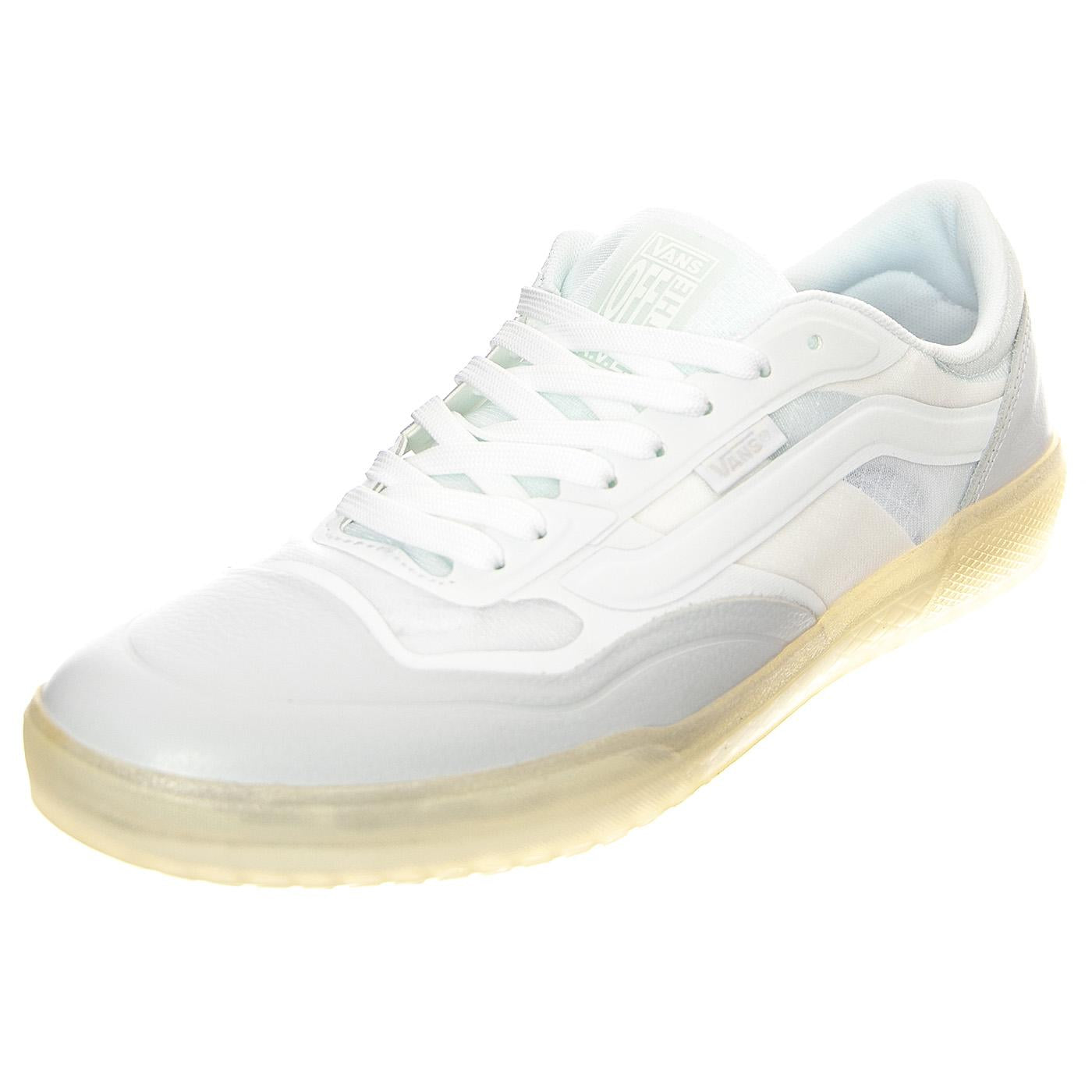 MN Ave Leather White / White - Scarpe Stringate Profilo Basso Uomo Bianche VN0A5JIBWWW1  VANS 