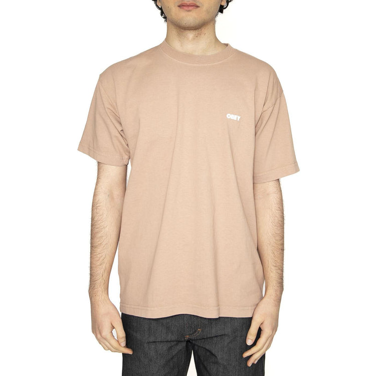 Obey Bold 3 Tee - Maglietta Girocollo Uomo Rosa 166912888-WTU  OBEY 