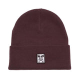Icon Patch Cuff Beanie Plum Perfect - Bonnet en Maille Côtelée Violet OBEY ACCESSOIRES