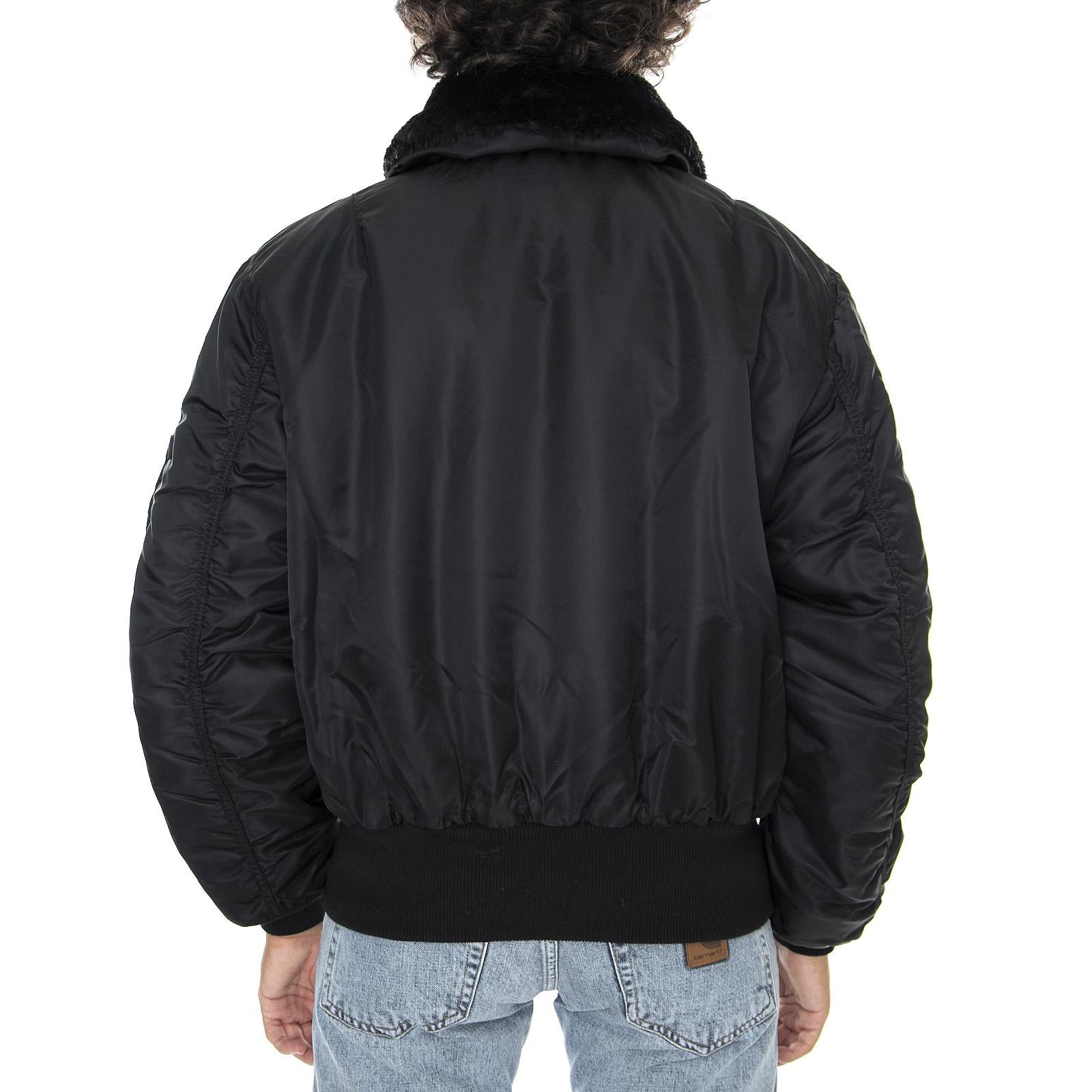 B 15 Bomber Jacket - Giacca Invernale Uomo Nera 100107-03  ALPHA INDUSTRIES 