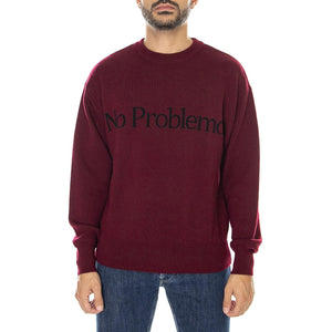 No Problemo Jumper Wine - Maglione Girocollo Uomo Bordeaux FQAR20017-046  ARIES 