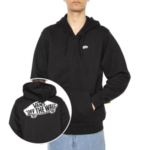 Syle 76 II Loose FT FZ PO Black/White - Felpa con Cappuccio Uomo Nera VN000P53Y281  VANS 