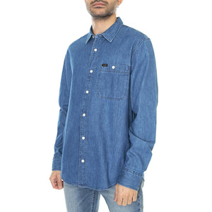 Leesure Shirt Ferris Blue - Camicia Uomo Denim Jeans Blu L66NCUA13  LEE 