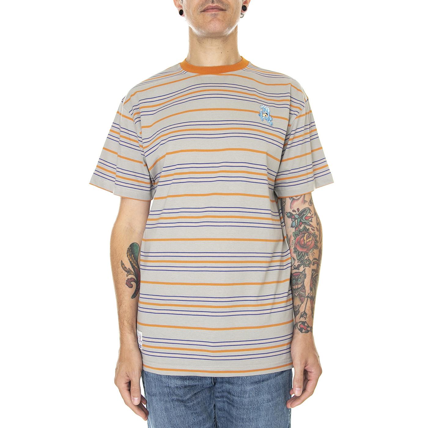 Mini Beach Bum Hand Stripe Tee Nickel Stripe - Maglietta Girocollo Uomo Multicolore SCA-TEE-8283  SANTA CRUZ 