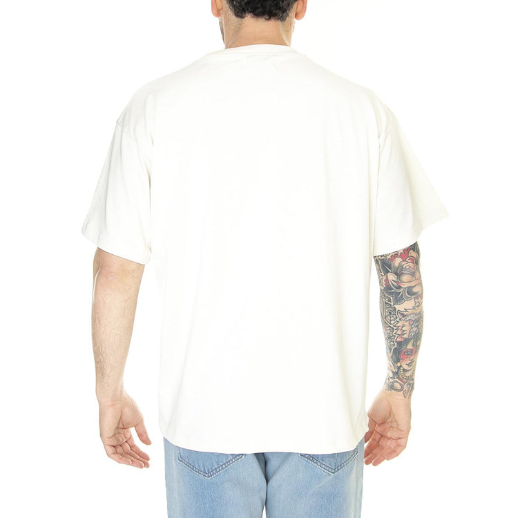Oversized Cat Label T-Shirt Bone - Maglietta Girocollo Uomo Beige 6010078-11-4300  CAT 