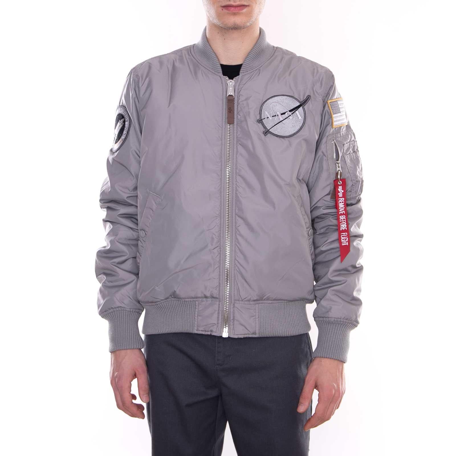 MA-1 VF Nasa Rp Bomber Jacket Silver Grey 178121-31  ALPHA INDUSTRIES 
