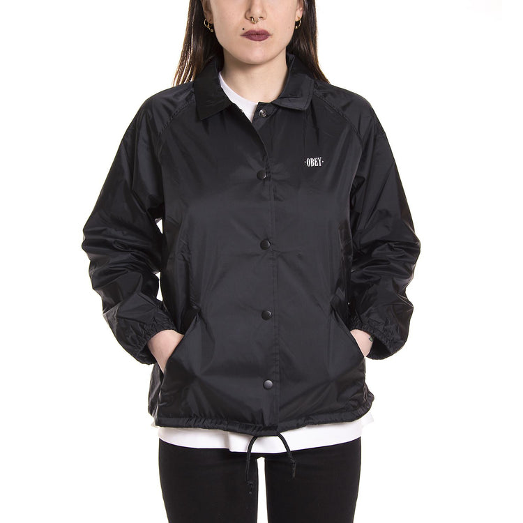 NEW TIMES COACHES JACKET WO S BLACK 225000002-BLK  OBEY 