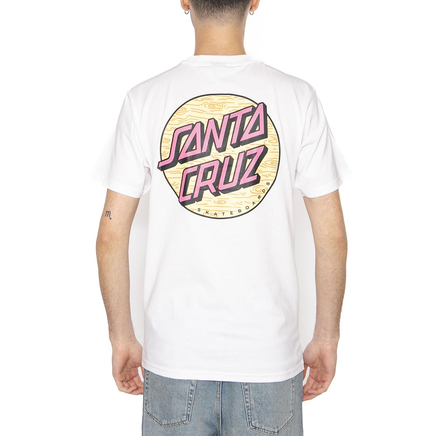 Wagon Dot Chest T-Shirt - Maglietta Girocollo Uomo Bianca SCA-TEE-12106  SANTA CRUZ 