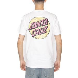 Wagon Dot Chest T-Shirt - Maglietta Girocollo Uomo Bianca SCA-TEE-12106  SANTA CRUZ 