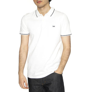 Piquet Polo Bright White - Polo Uomo Bianca 112113712  LEE 