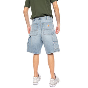 Double Knee Short Blue - Bermuda Denim Jeans Uomo Blu I034867 01WU CARHARTT WIP 