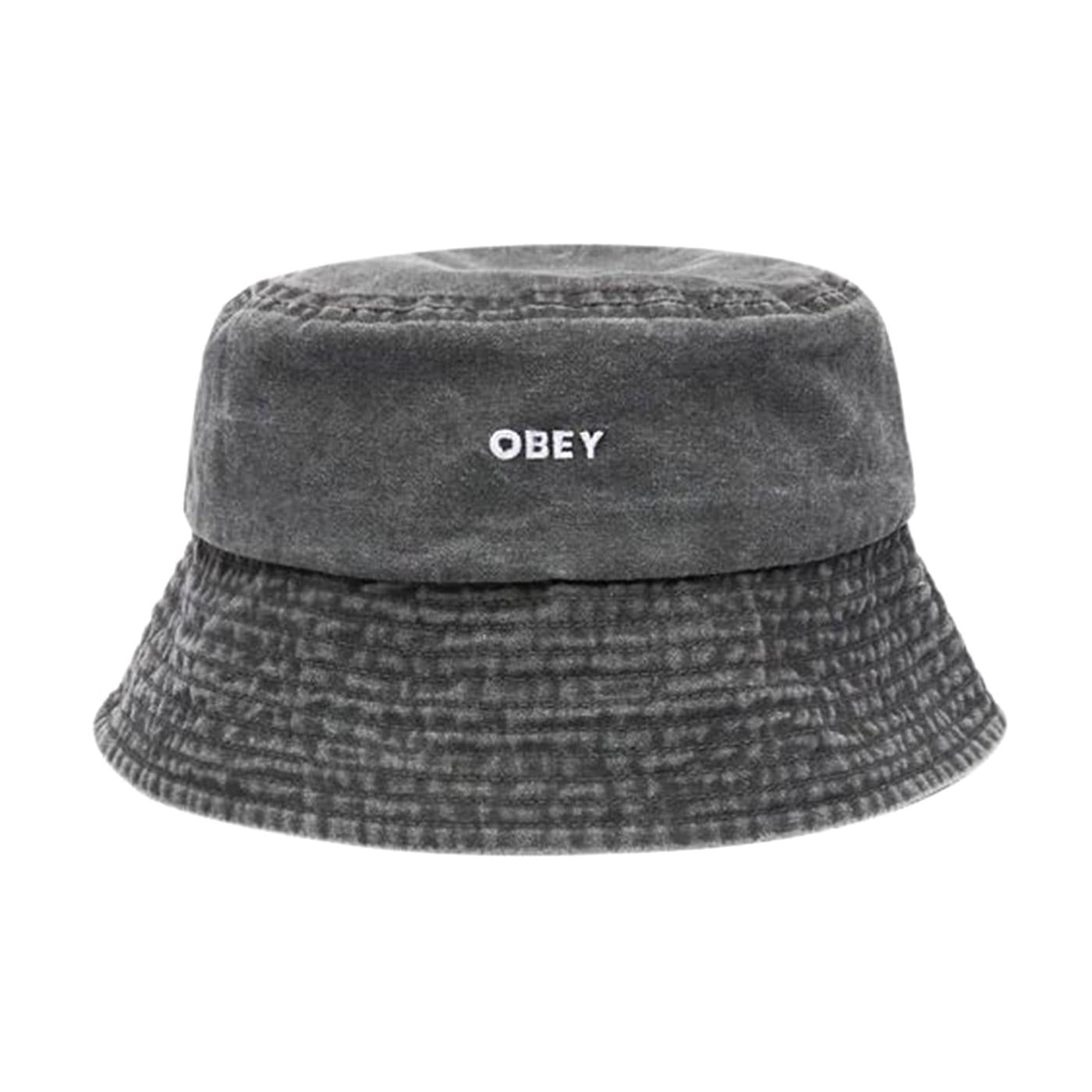 Bold Pigment Canvas Bucket Hat Pigment Black - Cappello da Pescatore Grigio 100520095-BLK  OBEY 