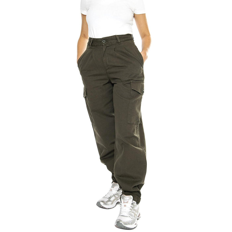 W' Collins Pant Office Green garment dyed - Pantaloni Donna Verde I029789.666GD  CARHARTT WIP 