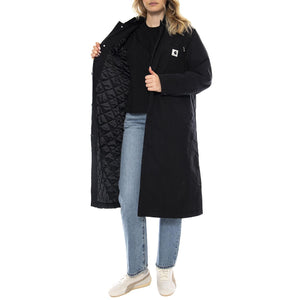 W Carhartt Webster Coat - Black / Black Stone Washed - Cappotto Donna I035676_00E_06 . CARHARTT WIP 