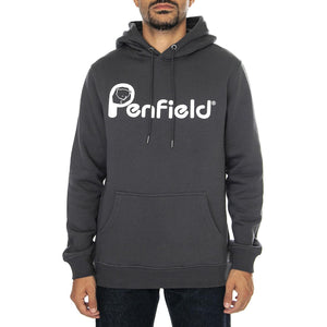 Penfield Bear Chest Print Hood Ebony - Felpa con Cappuccio Uomo Grigia PFD0035-B91  PENFIELD 