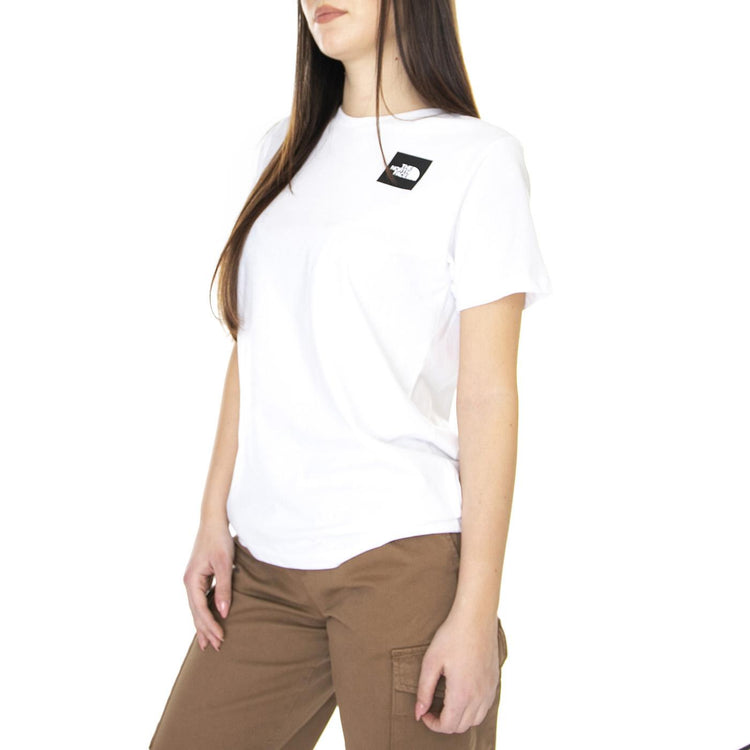 W Seasonal Fine S/S Tee TNF White - Maglietta Girocollo Donna Bianca NF0A7X3FFN41  THE NORTH FACE 