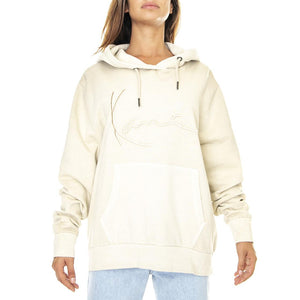 Signature Washed Hoodie Light Sand - Felpa con Cappuccio Donna Beige KRCKW213-064-2  KARL KANI 