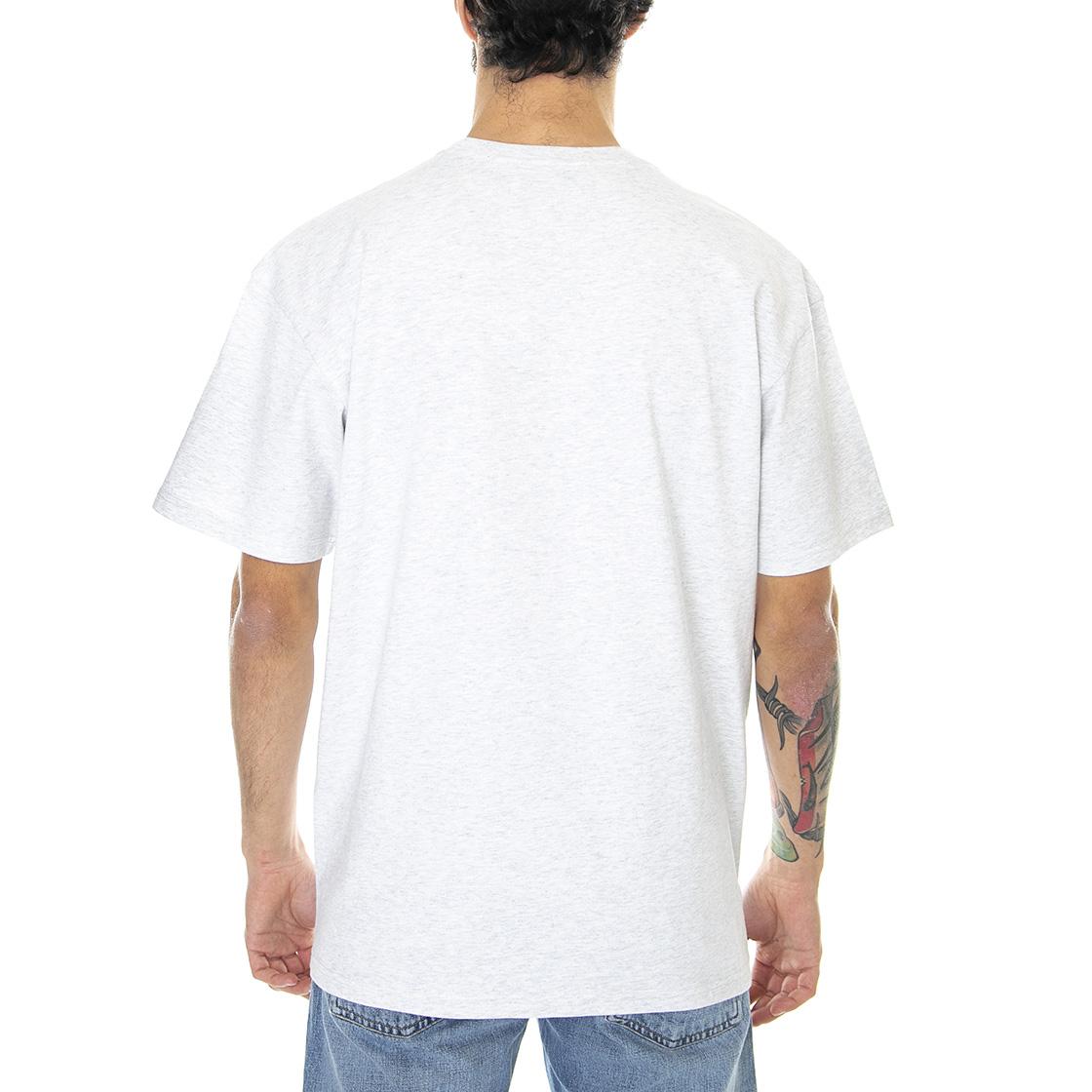 S/S Chase T-Shirt Ash Heather / Gold - Maglietta Girocollo Uomo Grigio Melange I026391-00JXX . CARHARTT WIP 
