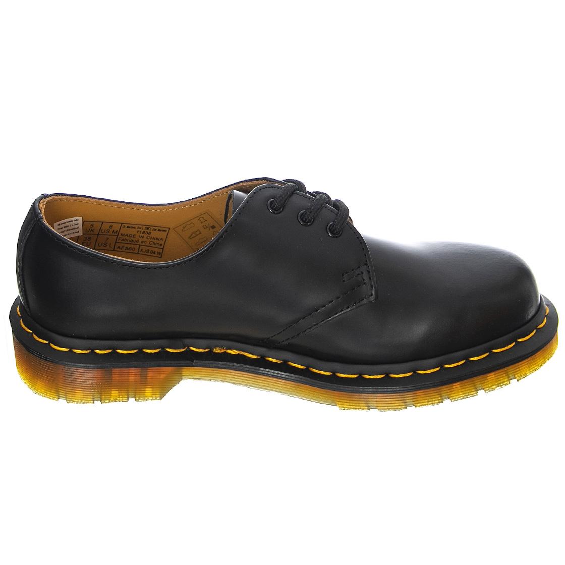 1461 Black Smooth 3 Eye Shoe - Scarpe Stringate Profilo Basso Uomo Nere 11838002 . DR.MARTENS 