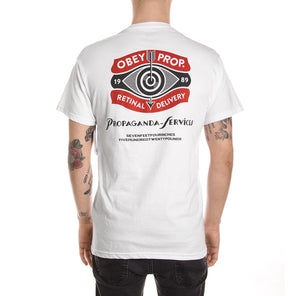 RETINAL DELIVERY PREMIUM S/S TEE WHITE 165361375-WHT  OBEY 