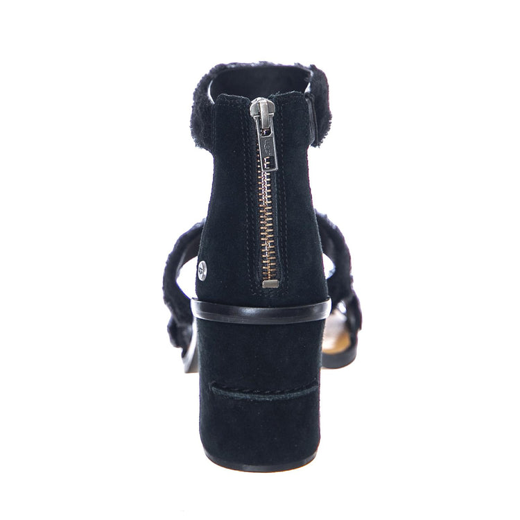 Womens Del Rey Fluff Heel Lantana Black Sandals UGSDELRFHBK1095489W  UGG 