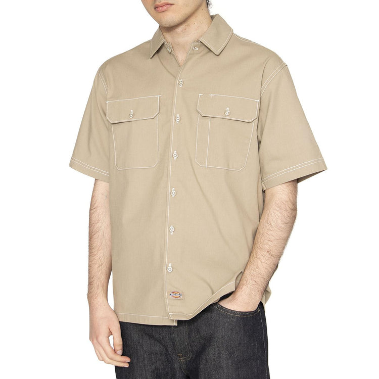 Riverbend Work Shirt Desert Sand - Camicia Maniche Corte Uomo Beige DK0A4Z7R0DS1  DICKIES 