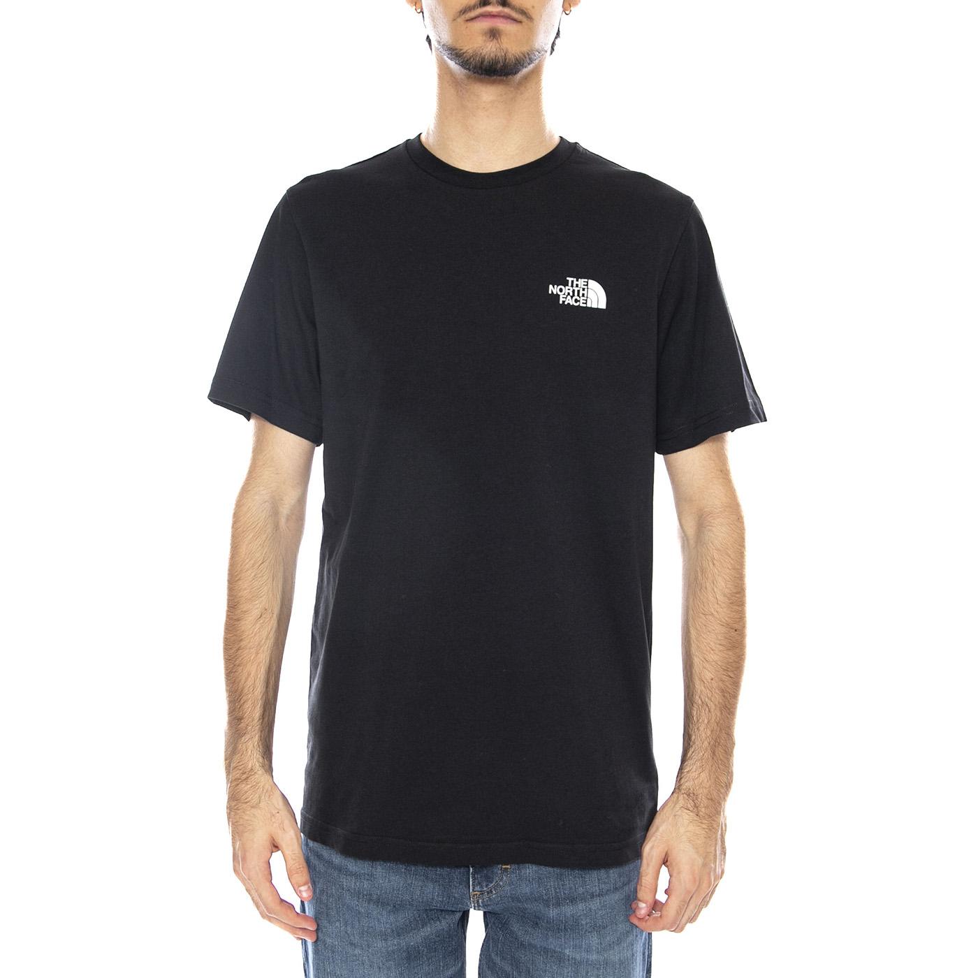 M Mountain Sketch SS Tee Black - Maglietta Girocollo Uomo Nera NF0A8EE8 JK31 THE NORTH FACE 