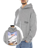 Starts And Stripes Grey Hoodie - Hoodie Gris Homme Homme CAT