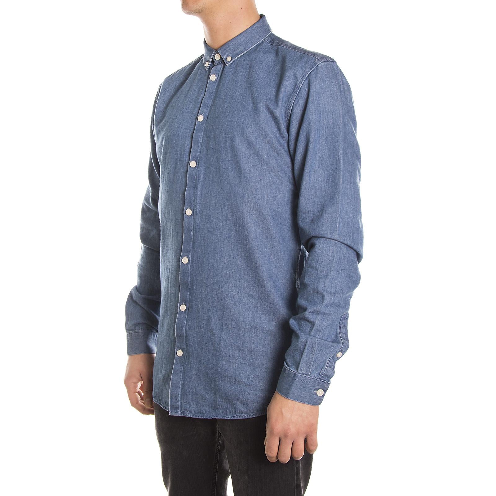 BARDEN 0056 L/S SHIRT MEDIUM BLUE 121960056-1002  MINIMUM 