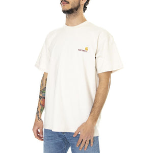 S/S American Script T-Shirt Natural - Maglietta Girocollo Uomo Beige I029956-05XX  CARHARTT WIP 