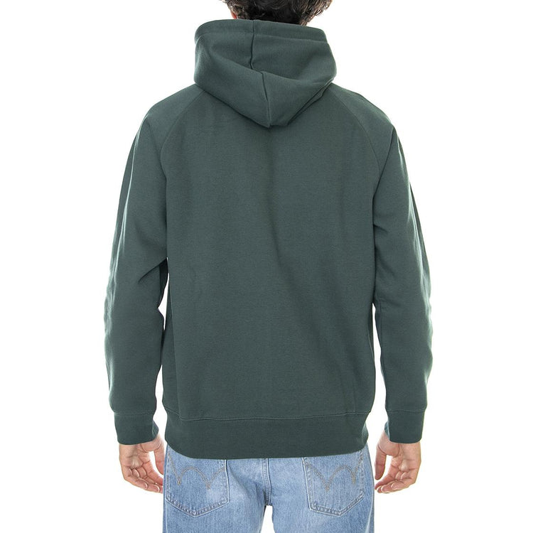 Hooded Chase Sweat Juniper / Gold - Felpa con Cappuccio Uomo Verde I026384-0XXXX  CARHARTT WIP 