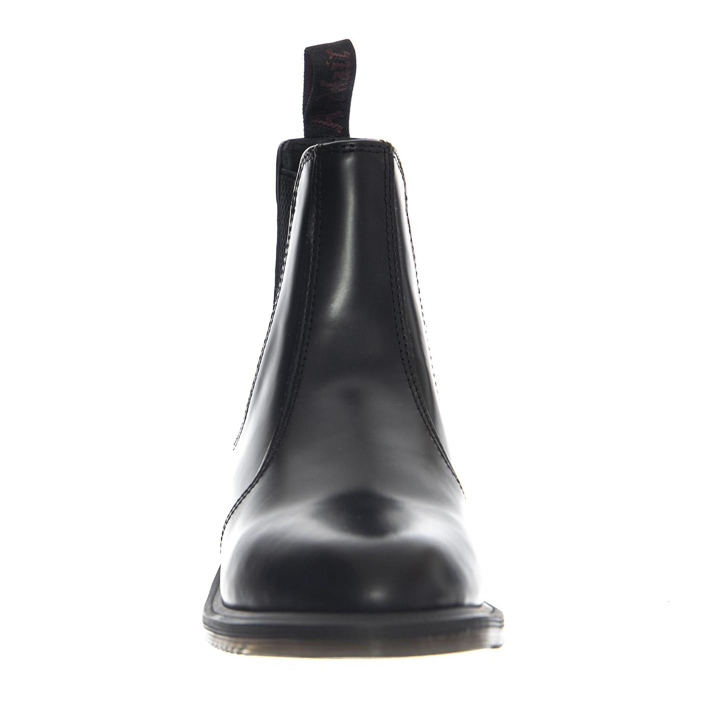 Dr. Martens Flora Black Polished Smooth - Stivali Unisex Neri 32217001 BLK DR.MARTENS 
