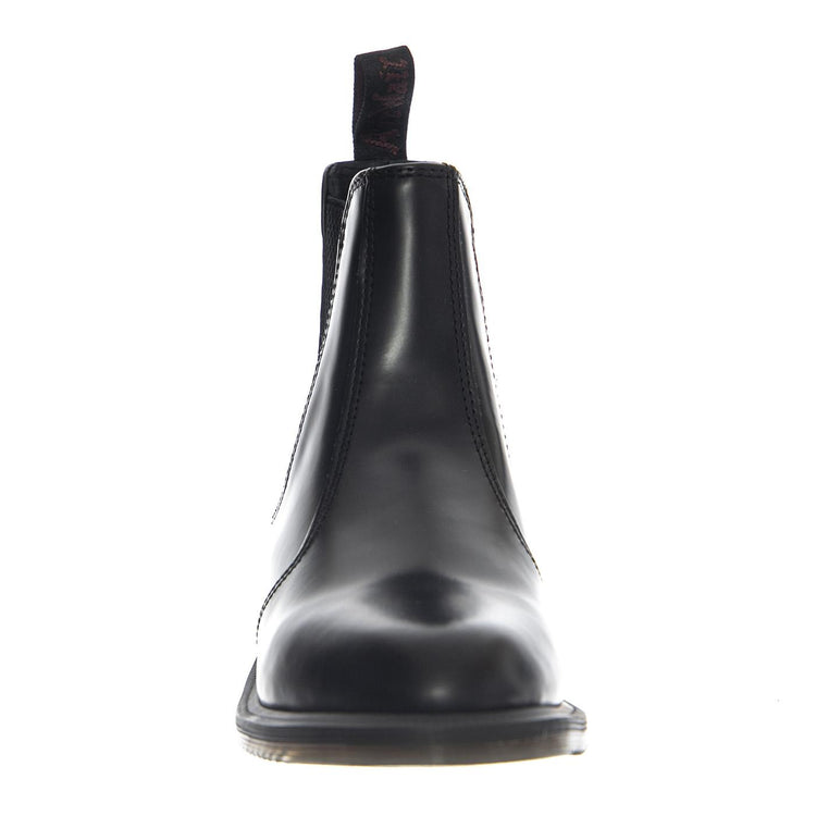 Dr. Martens Flora Black Polished Smooth - Stivali Unisex Neri 32217001 BLK DR.MARTENS 