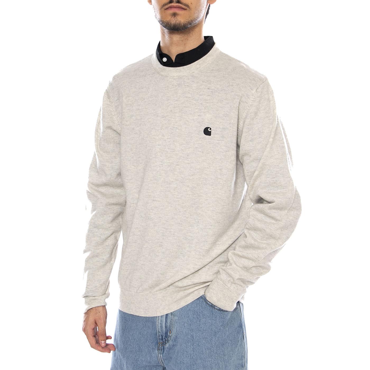 Madison Sweater Fleur De Sel / Black - Maglione Girocollo Uomo Crema I030841.2NQXX  CARHARTT WIP 