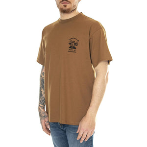 S/S Icons T-Shirt Hamilton Brown / Black - Maglietta Girocollo Uomo Marrone I033271.08WXX  CARHARTT WIP 