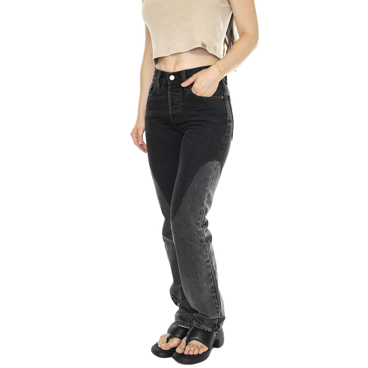 501 Original Chaps Off To The Ranch Black - Pantaloni Denim Jeans Donna Neri A7501-0000  LEVIS 