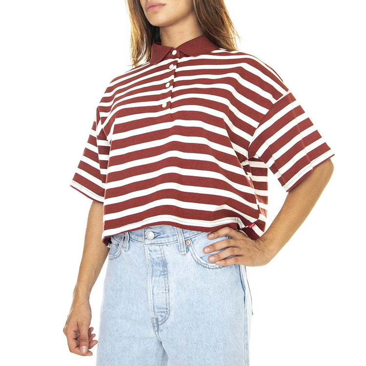 Astrid Polo Cinnamon Fired Brick Stripe - Polo Donna Multicolore A3392-0003  LEVIS 