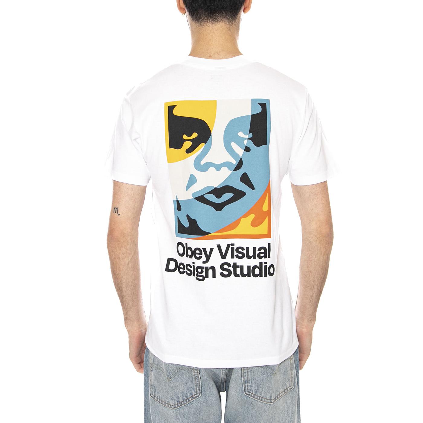 OBEY VISUAL DESIGN STUDIO TEE - Maglietta Girocollo Uomo Bianca 165264305 WHT OBEY 