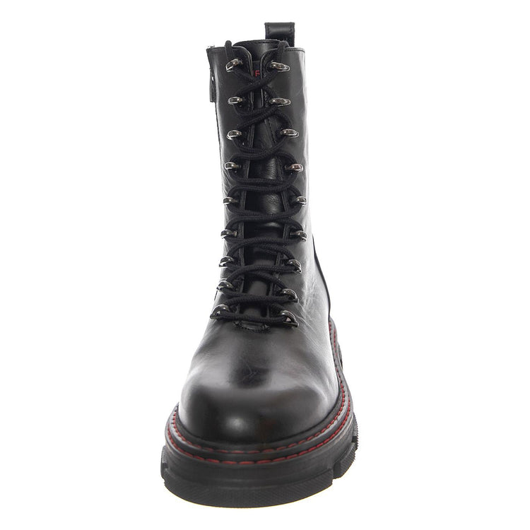 W' Bird Black Red Leather Boots - Stivali Stringati Donna Neri KG-BIRDBLK  KURT GEIGER 