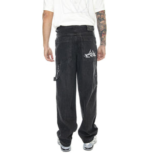 Pantalone Lungo Baggy Nero BLAK-LF5042  BLUESKIN 