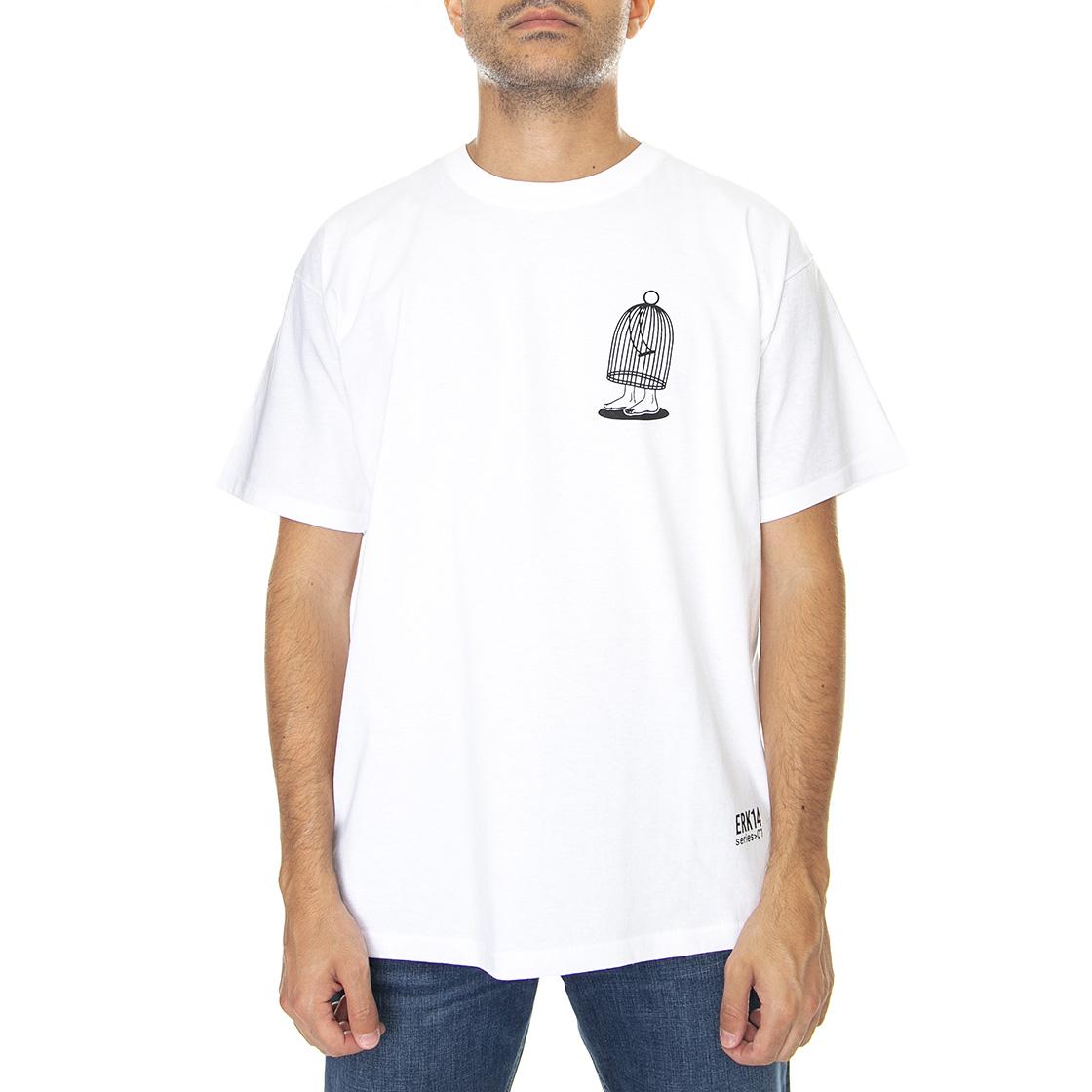 Time Erk14 Serigraphy Serie 01 - Maglietta Girocollo Uomo Bianca TIMEKEY-ERK14  LONDON STORE 
