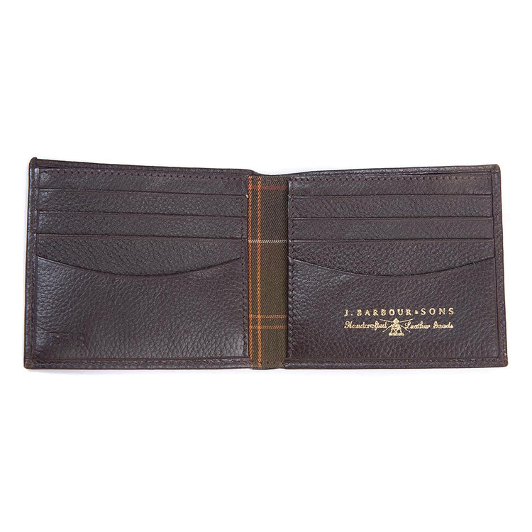 Amble Leather Billfold Wallet Dark Brown - Portafogli Marrone 222MMLG0007-BR711  BARBOUR 