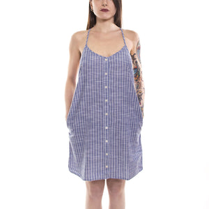 SANDERS DRESS WO S CHAMBRAY 401500162-CHB  OBEY 