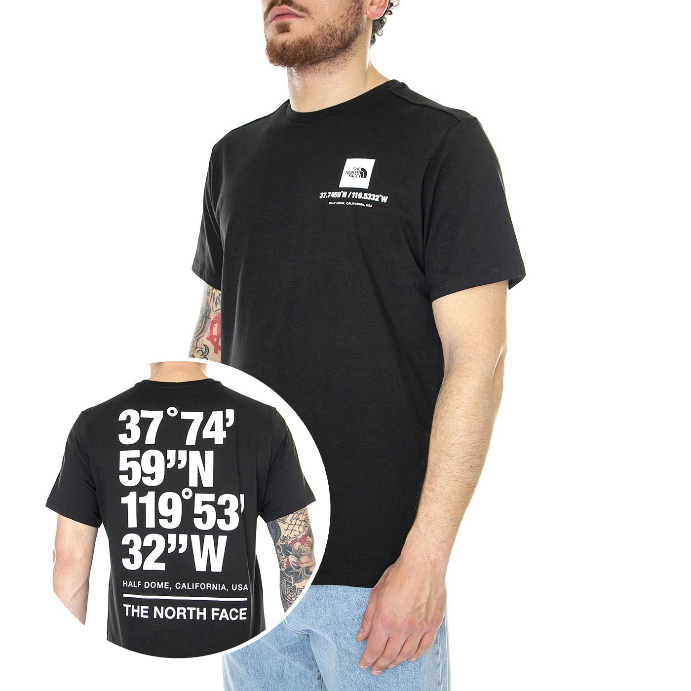 M Coordinates S/S Eu TNF Black - Maglietta Girocollo Uomo Nera NF0A826XJK31  THE NORTH FACE 