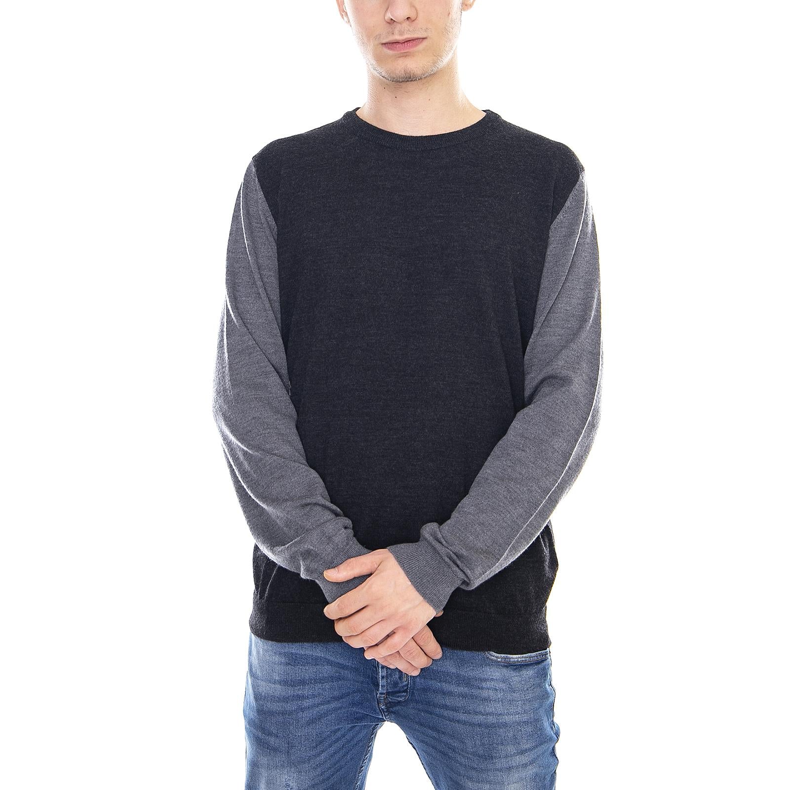 NELAS KNIT CREW NECK EXP Dark Grey Melange 22009514-GRIGIO  ONLY & SONS 