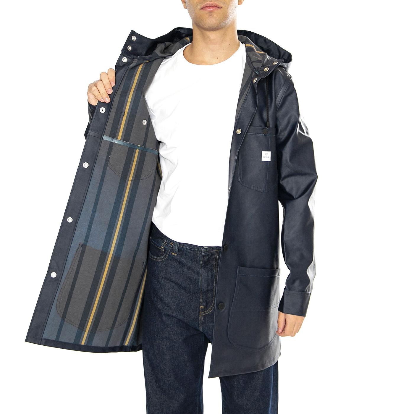 Men's Lee® x STUTTERHEIM Chore Raincoat - Giacca Uomo Azzurra 112361895  LEE 