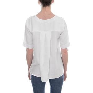 Gloria T-Shirt - Off White - Maglietta Girocollo Donna Bianca 181656-101  ELVINE 