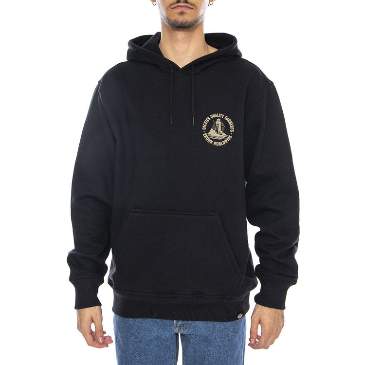 Parrotsville Hoodie Black - Felpa con Cappuccio Uomo Nera DK0A87NRBLK1  DICKIES 
