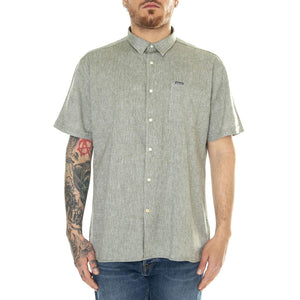 Nelson SS Summer Shirt Bleached Olive - Camicia Maniche Corte Uomo Verde SS24-MSH5093-OL31  BARBOUR 