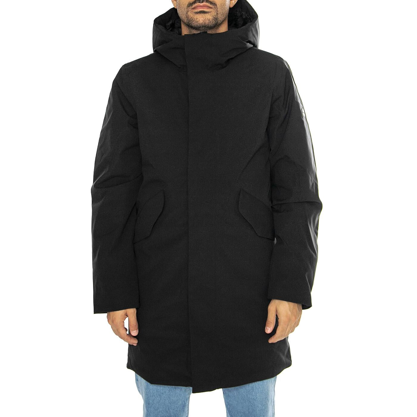 Hjalmar black - Giacca con Cappuccio Uomo Nera 331186-110 . ELVINE 